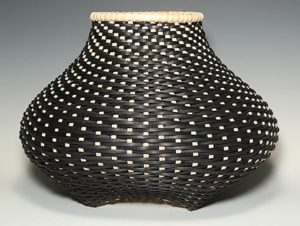 Photo of Billie Ruth Sudduth's Contemporary Cat's Head Basket in Black and Walnut