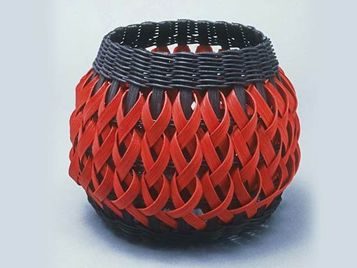 Penland Pottery Basket in Black and Red by Billie Ruth Sudduth