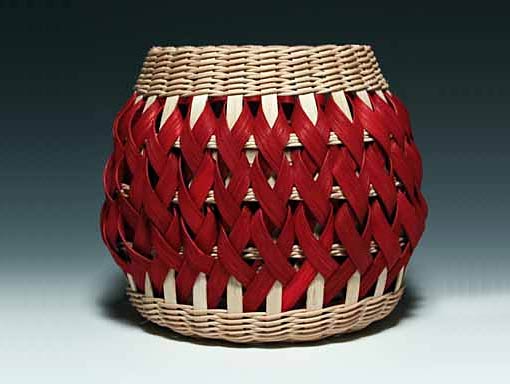 Photo of Penland Pottery Basket in Walnut and Red