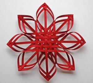Nine and one-half inch red Carolina Snowflake